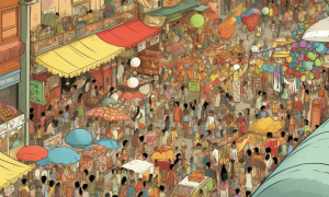 Ambcrypto an image of a bustling marketplace with vendors and s 50f90787 c7a7 4a16 be86 5b8ea298b6a7 1000x600.png