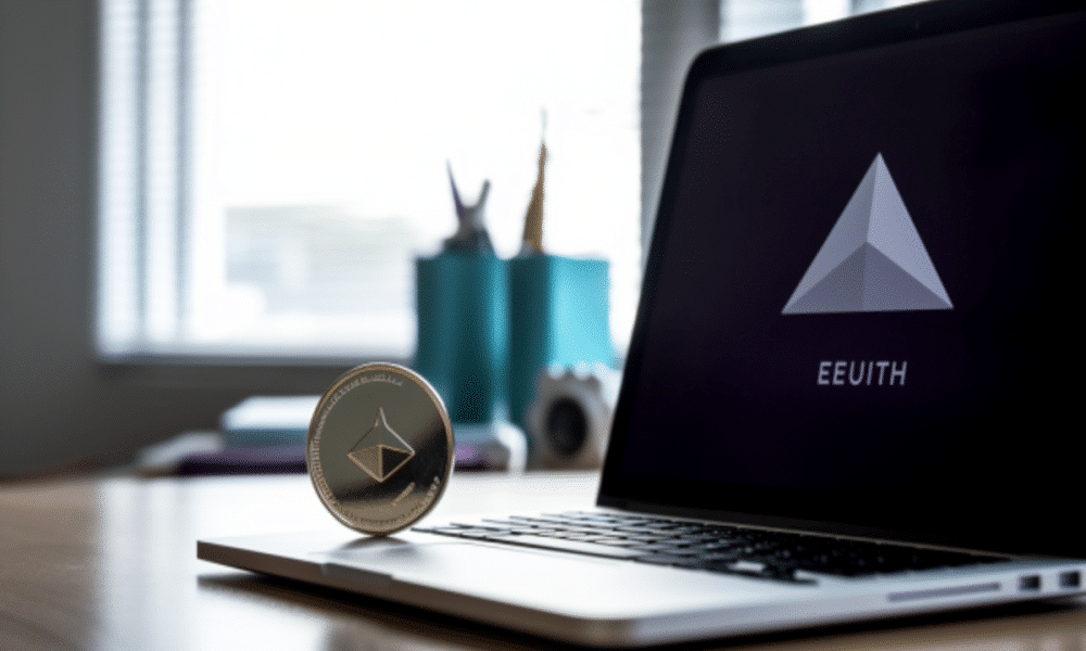 Ambcrypto an ethereum coin standing on a desk. in the back grou 79e17d02 e685 4dd5 be9e 1b5f96c4d94c 1200x900 1000x600.png