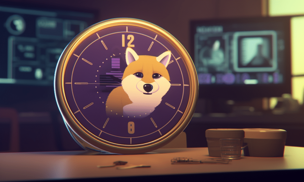 Ambcrypto a clock with the shiba inu logo at its center symboli 9972fb34 a306 4eba 8e29 c34718661532 1000x600.png
