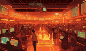 Ambcrypto bitcoin logo on a trading floor akira style 90s anime d941ab31 b266 4e17 bd95 36d95e5da4f7 1000x600.png