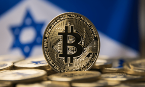 Ambcrypto bitcoin with israel flag in background b44118e9 3a47 4d74 a010 4093f9392597 1200x900 1000x600.png