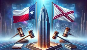 Dall·e 2023 11 16 15.44.11 Revise The News Cover Image For A Cryptocurrency News Site Focusing On The Legal Action Against A Metaverse Real Estate Fraud. Include The Virtual Sk.jpg