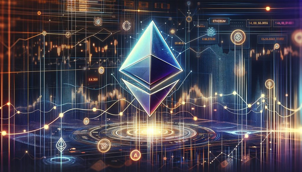 Dall·e 2023 11 17 17.59.56 Generate A Cover Image For An Ethereum Exchange Traded Fund Etf With A Focus On Digital Graphics Moving Away From A Drawing Like Appearance. The Im.jpg
