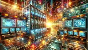 Dall·e 2023 11 28 17.25.43 A Futuristic Dynamic And Vibrant Depiction Of A Decentralized Bitcoin Mining Rig For A Cover Image. The Scene Is Filled With Elaborate High Tech Com.jpg