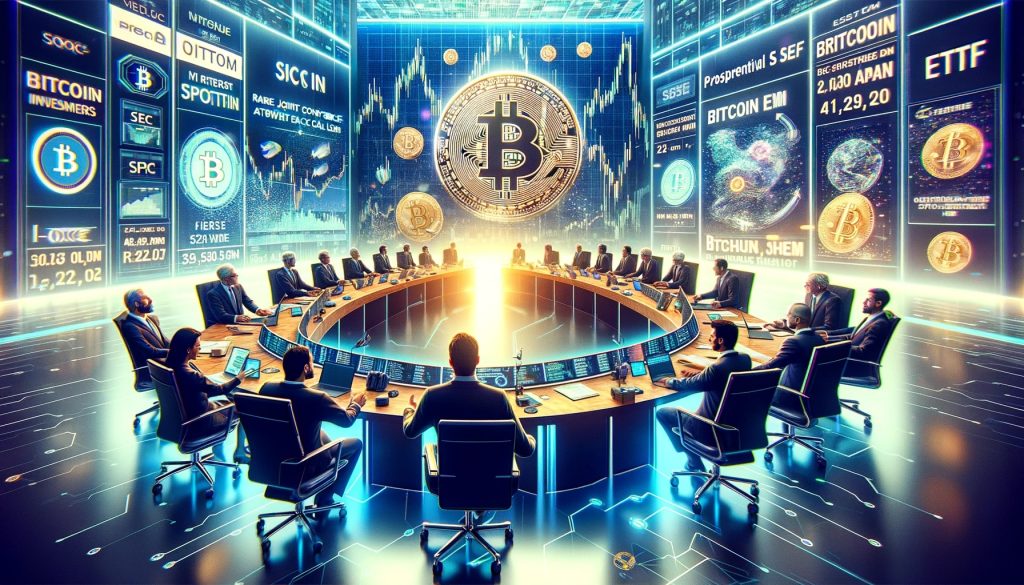 Dall·e 2023 12 21 15.14.58 Design A Hyperrealistic And Dynamic Cover Image For A Tech Publication Based On A Scoop About A Rare Joint Conference Call Between The Sec And Prospe.jpg